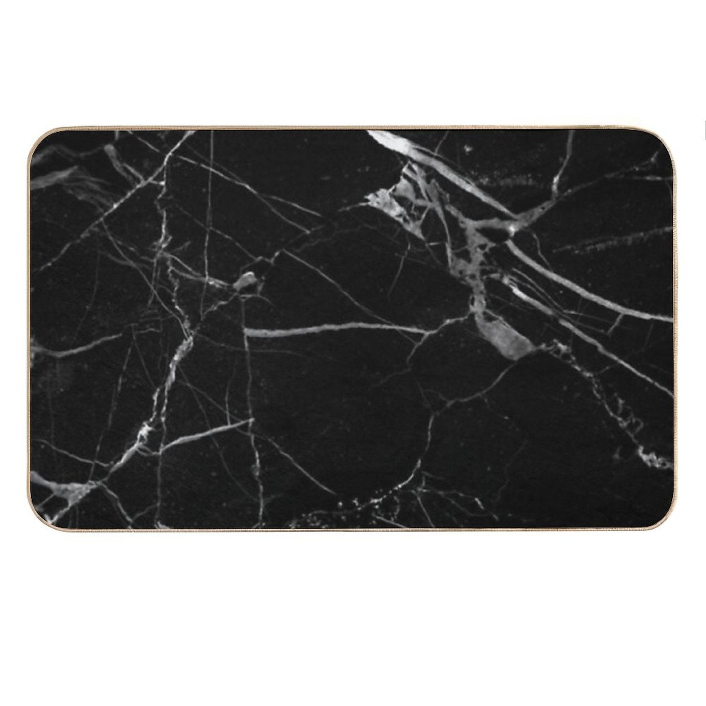 Black And White Marble Bath Mat