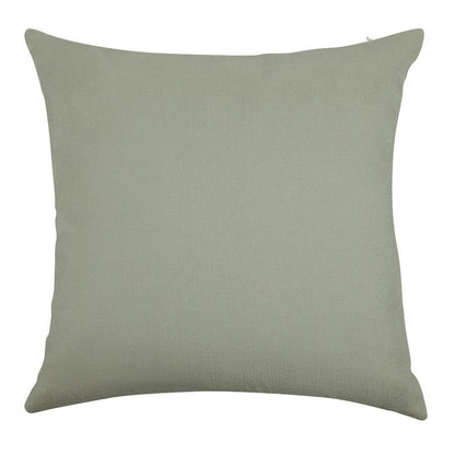 Desert Sage Grey Green Solid Color Linen Throw Pillow Cover