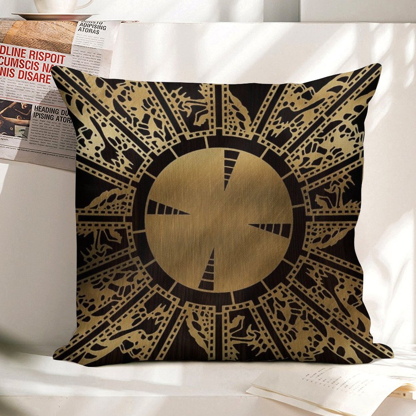 Lament Configuration Side A Linen Throw Pillow Cover