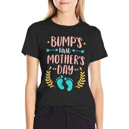 Bumps First Mother&#39;s Day Shirt Baby Expecting Mom Gift T-Shirt