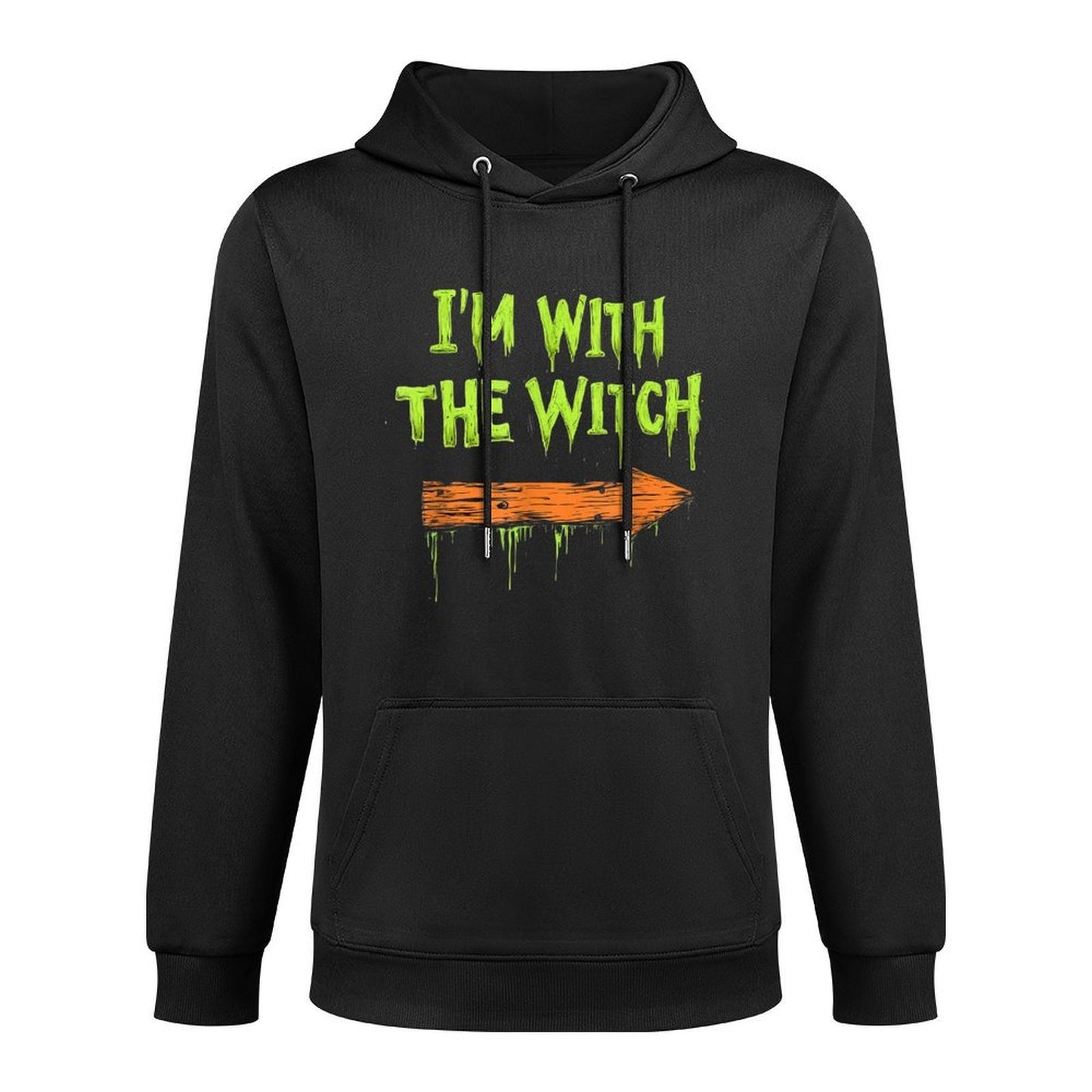 Im with The Witch Funny Halloween His And Her Gifts Relaxed Fit Hoodie