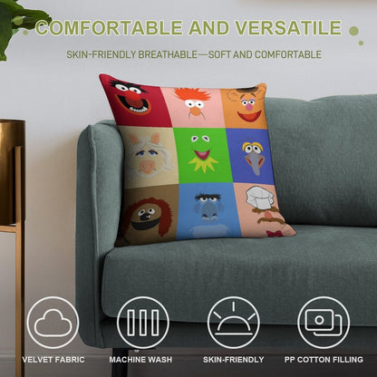 Muppets Soft Fade-Resistant Throw Pillow