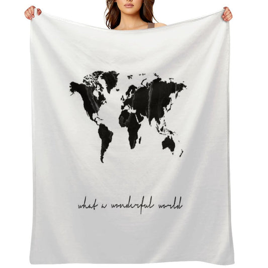 World Map Print, Scandinavian, Nordic, Marble, Fashion Print, Scandinavian Art, Modern Art, Wall Art, Print, Minimalistic, Moder Throw Blanket