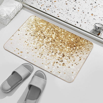 Gold Glam #2 (Photo of Glitter Only - Not Reflective) Bath Mat
