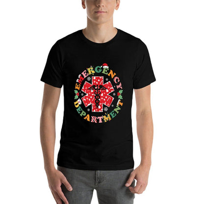 Cute Emergency Department Christmas ER Nurse Santa  Trendy Pattern T-Shirt