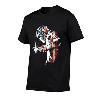 Welder American Flag USA Patriotic Welder Gift T-Shirt