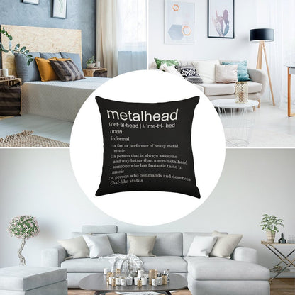 Metalhead Meaning Linen Throw Pillow Cover
