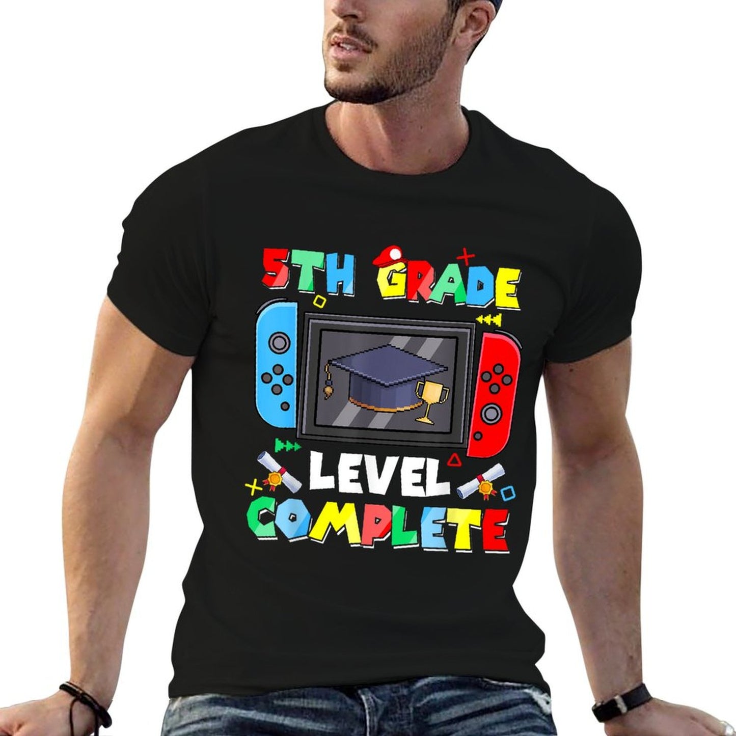 5th Grade Level Complete Video Gamer Graduation Kids Boys T-Shirt