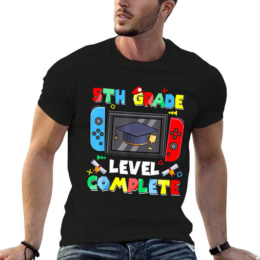 5th Grade Level Complete Video Gamer Graduation Kids Boys T-Shirt