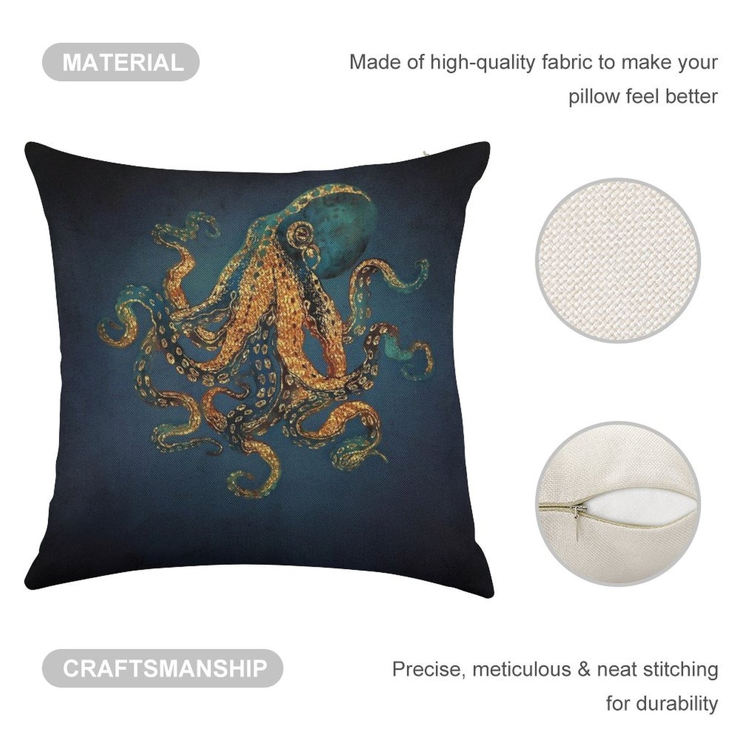 Underwater Dream IV Linen Throw Pillow Cover