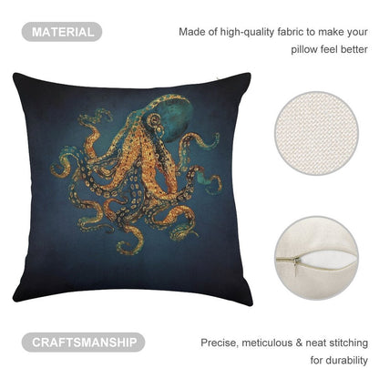 Underwater Dream IV Linen Throw Pillow Cover