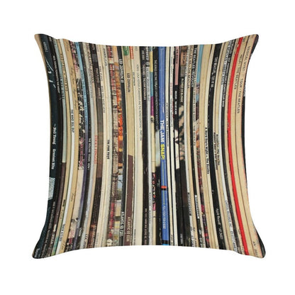 Classic Rock Vinyl Records Soft Easy Maintenance Throw Pillow