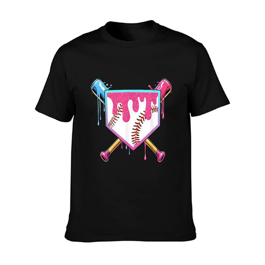 Baseball Drip For Boys Ice Cream Drip Youth Boys Baseball T-Shirt