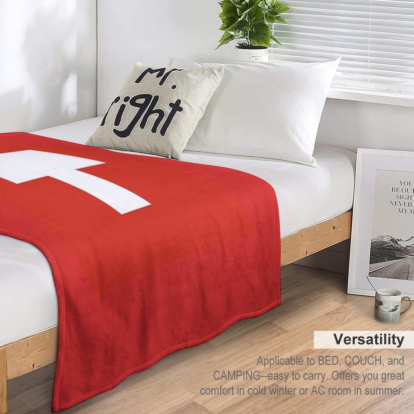 Switzerland National Flag T-Shirt - Swiss Sticker Bedspread Duvet Throw Blanket