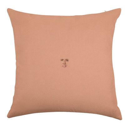 Nicolas Cage Face Linen Throw Pillow Cover