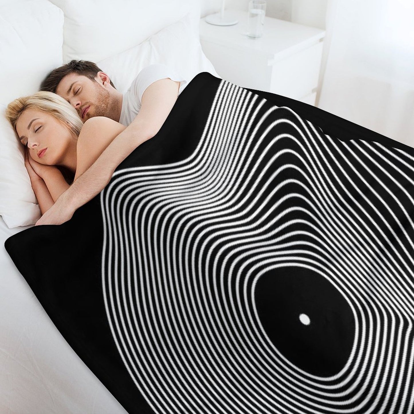 Music CD Optical Art Illusion Throw Blanket