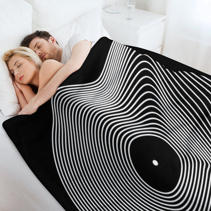 Music CD Optical Art Illusion Throw Blanket