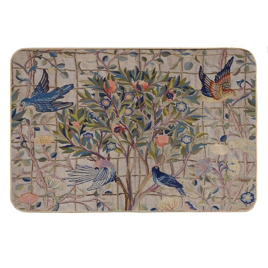 William Morris Kelmscott Trellis Embroidery Bath Mat