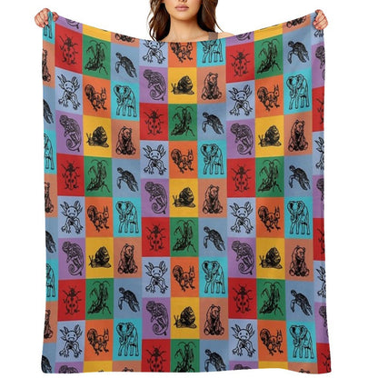 Animals Patchwork Throw Blanket