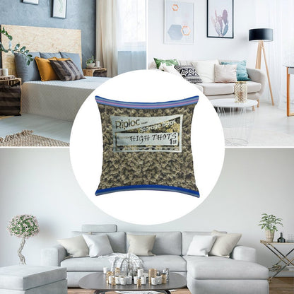 Weed Baggie Linen Throw Pillow Cover