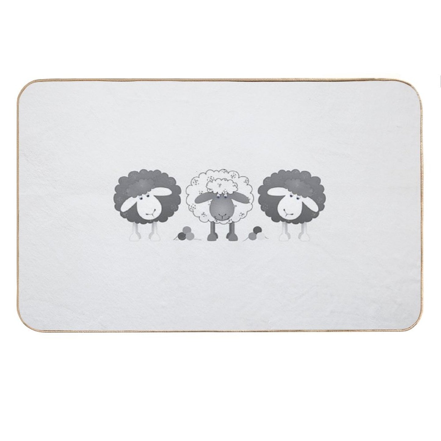 Trio Of Sheep. Bath Mat