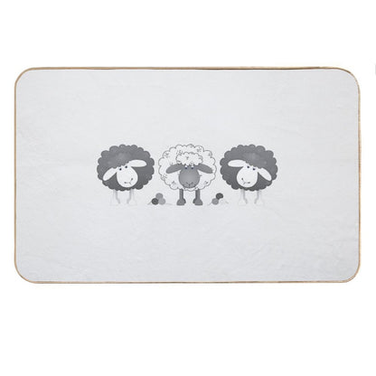 Trio Of Sheep. Bath Mat