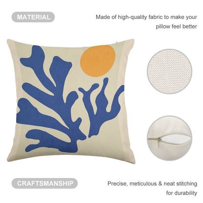 Sunshine Matisse Linen Throw Pillow Cover