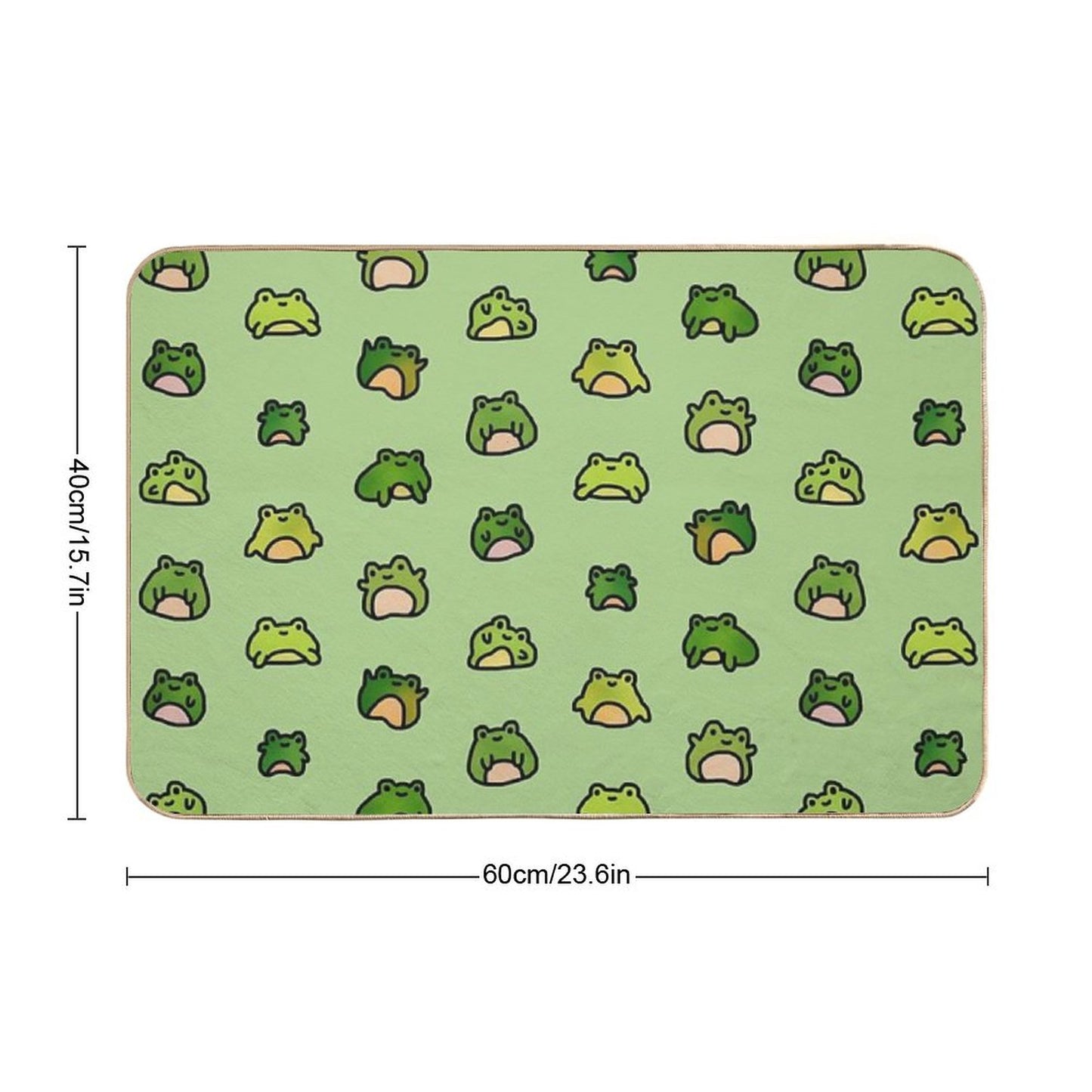 Frogs Doodle Bath Mat