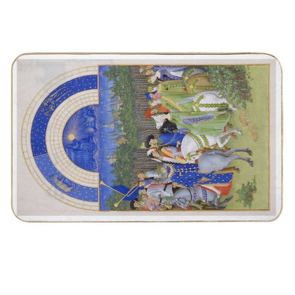 Les Très Riches Heures Du Duc De Berry 15th Century by Frères De Limbourg  Long-Lasting Bath Mat