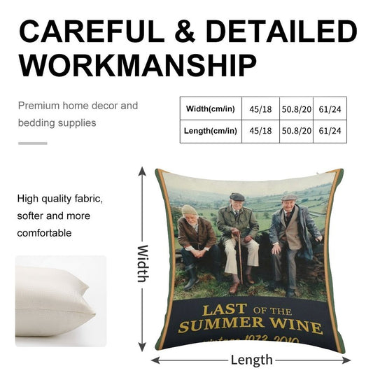 Last of The Summer Wine Linen Throw Pillow Cover