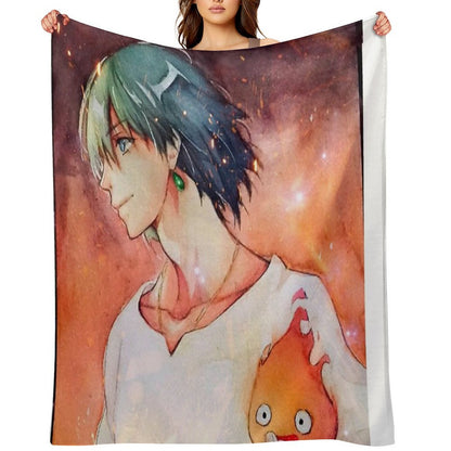 Howl's Moving Castel Throw Blanket