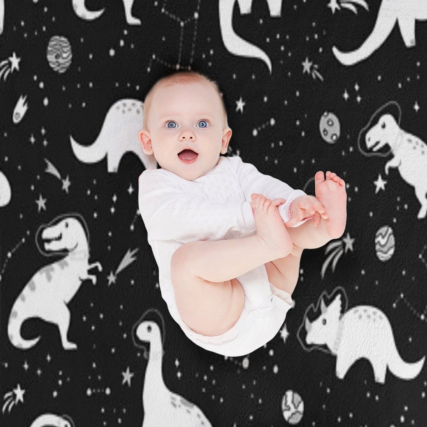 Space Dinosaurs Throw Blanket