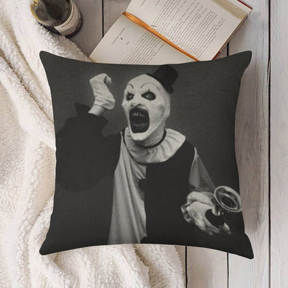 Terrifier Art The Clown Horror Linen Throw Pillow Cover