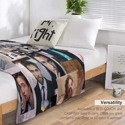 Robert Pattinson Photo Collage High Quality Throw Blanket