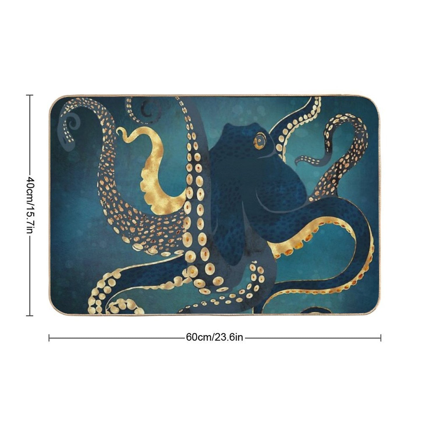 Metallic Octopus IV Bath Mat