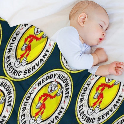 Electric Reddy Kilowatt Throw Blanket