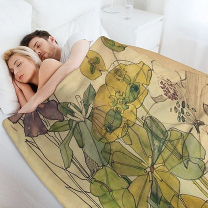 Spurge With Yham-Charles Rennie Mackintosh Throw Blanket