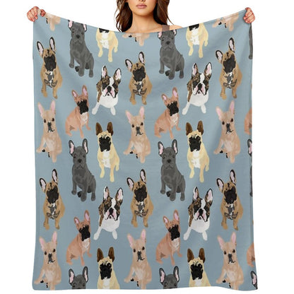 Frenchie Throw Blanket
