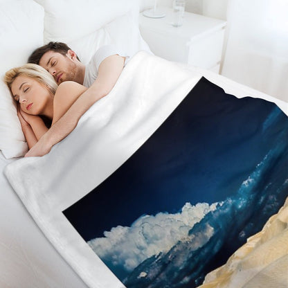 Storm Clouds Over The Desert Throw Blanket