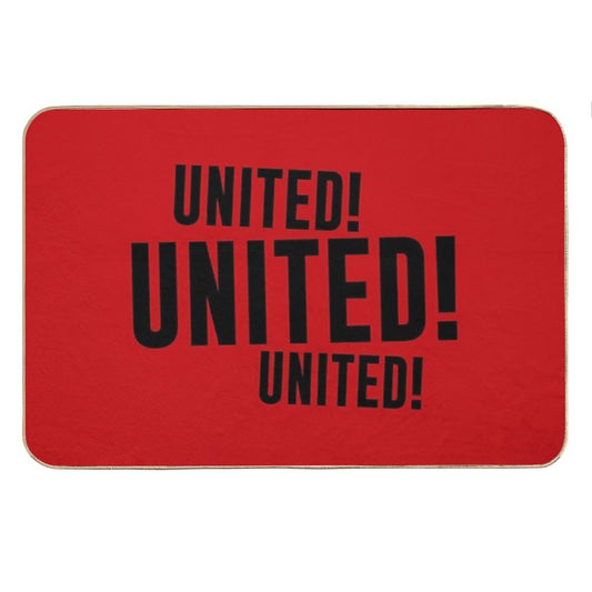 United! United! United! Black Bath Mat