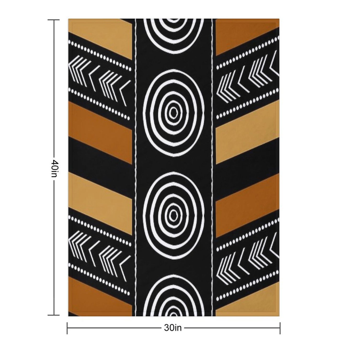 African Mud Cloth Artistry Art Throw Blanket