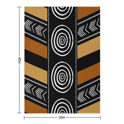 African Mud Cloth Artistry Art Throw Blanket
