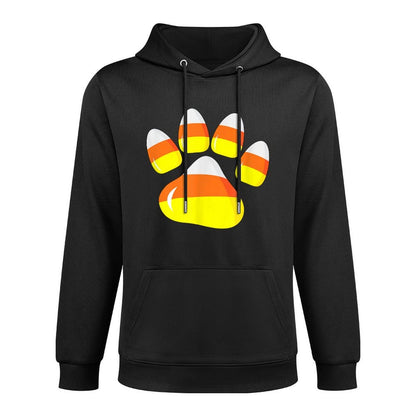 Halloween Costume Candy Corn Paw Dog Funny Pet For Dog Owner for Men Women Kids Medium-Weight Fabric Hoodie
