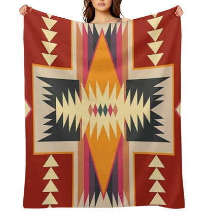 Navajo Design Eight Throw Blanket