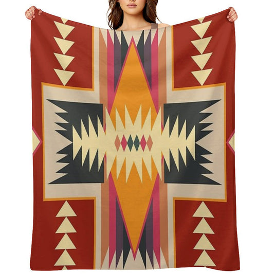 Navajo Design Eight Throw Blanket