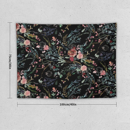 Midnight Floral Tapestry