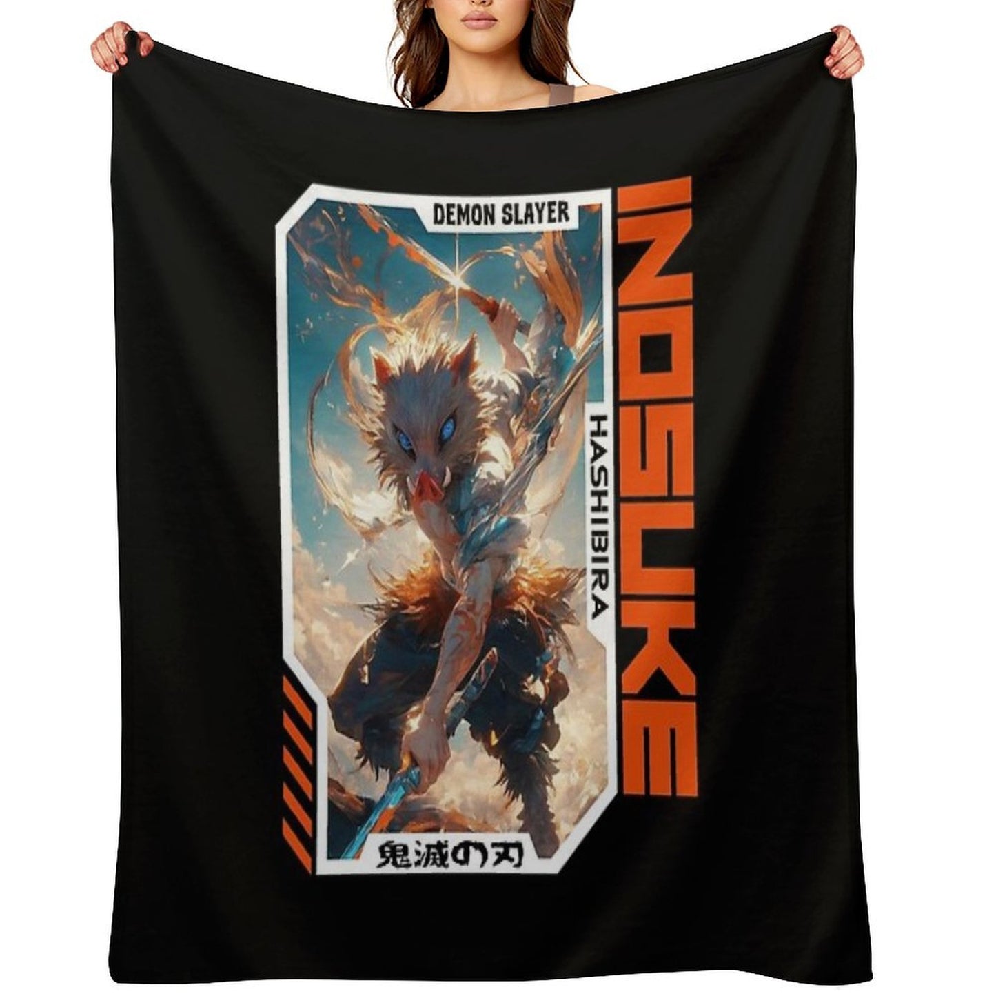 Inosuke Hashibira - Demon Slaye Throw Blanket