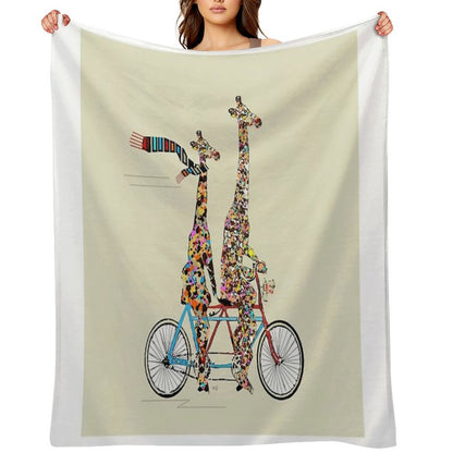 Giraffes Days Lets Tandem Throw Blanket