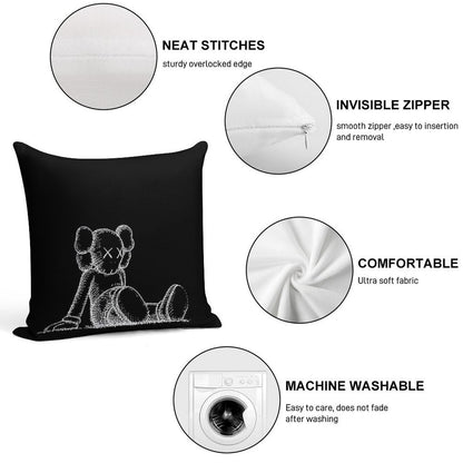 So Tired! Soft Hidden Zipper Throw Pillow