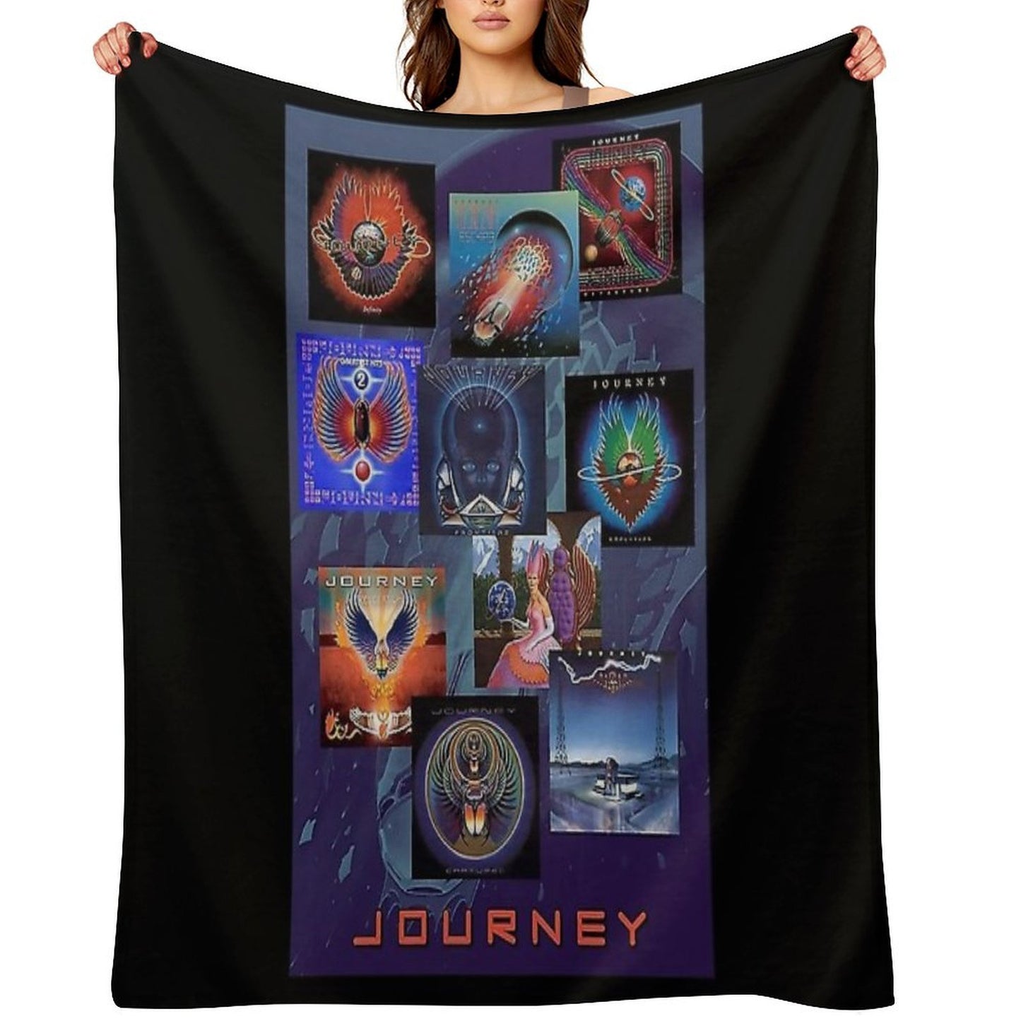 Vintage Tour Music Band Singer Albums Throw Blanket